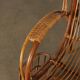 Vintage wicker armchair with magazine rack, Italy, 1960s
