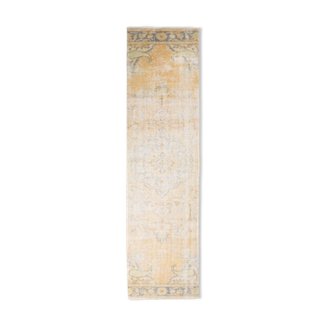 Antique oushak runner rug