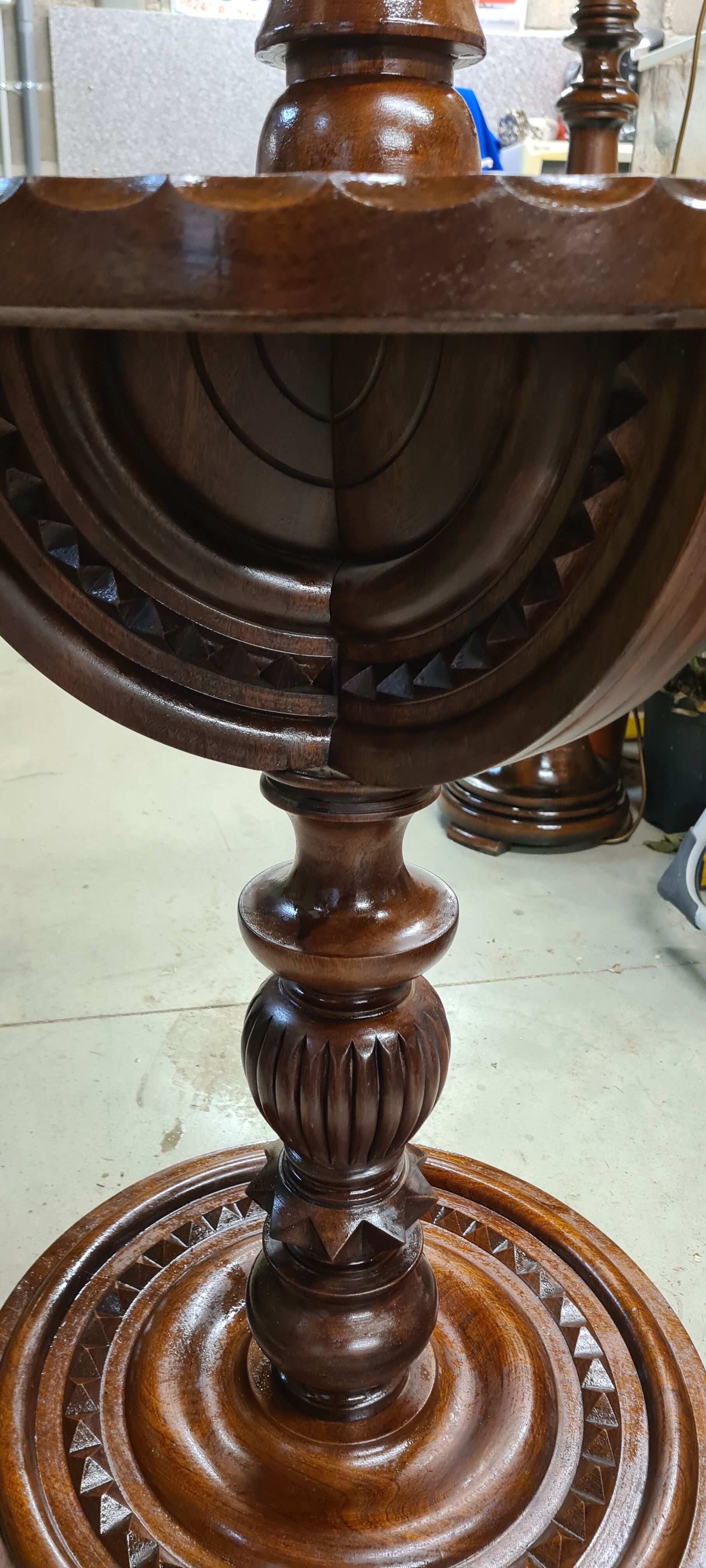 Solid wood floor lamp 1930