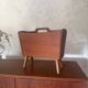 Vintage Scandinavian teak magazine rack