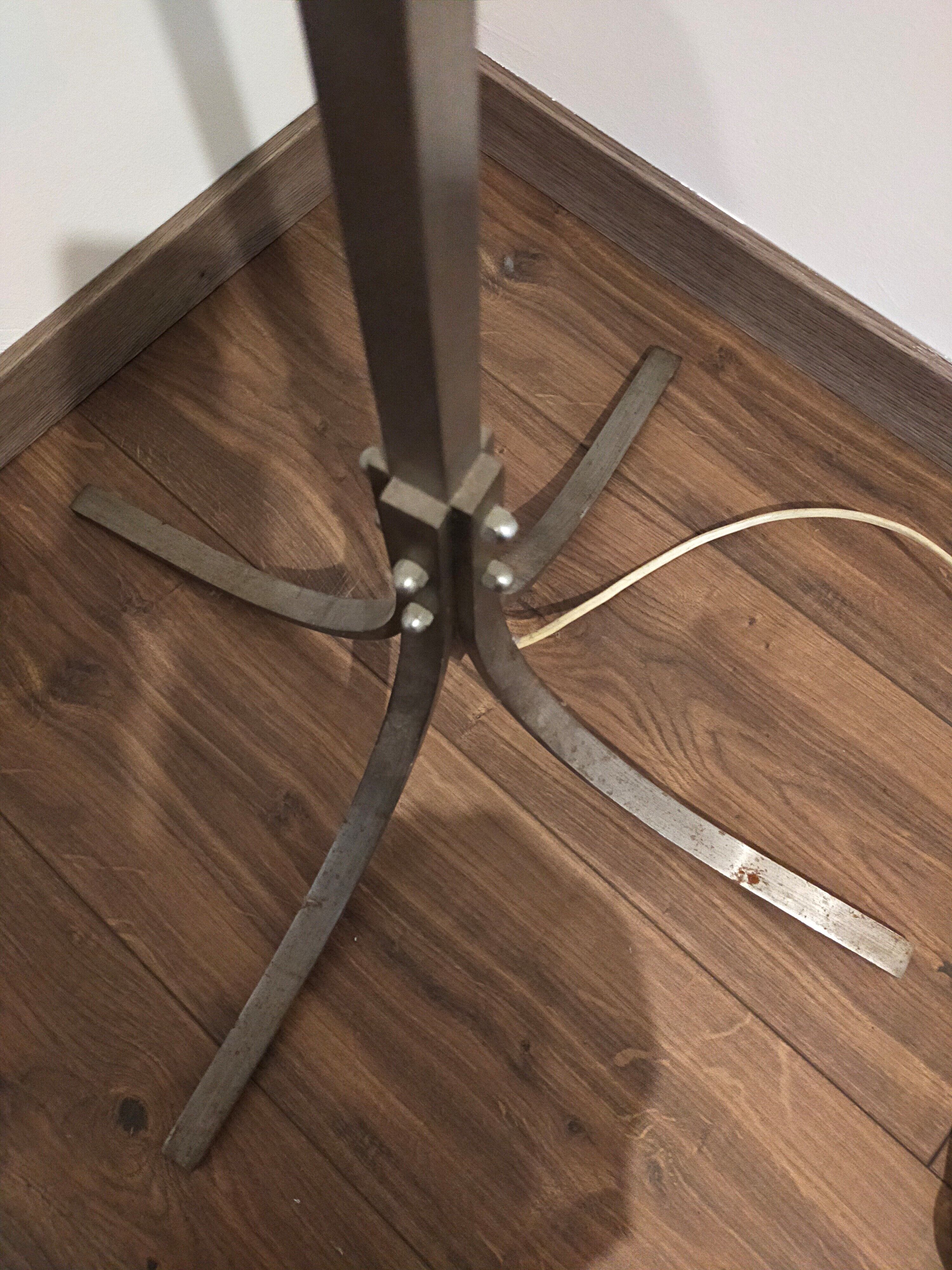 Floor lamp in chrome and brass metal 1970