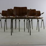 Set of six dining chairs by Kho Liang Ie for Car Katwijk
