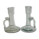 Pair of blown glass candlesticks, 13 cm