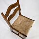 Set of 6 1950s chairs in wood and straw