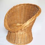 Fauteuil corbeille enfant rotin