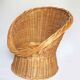 Children's rattan basket armchair