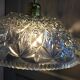 Vintage fruit cut hanging in moulded glass