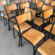Lot de 50 chaises écoles bois et métal