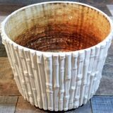 Cache pot "Bambou" Italie 1980s