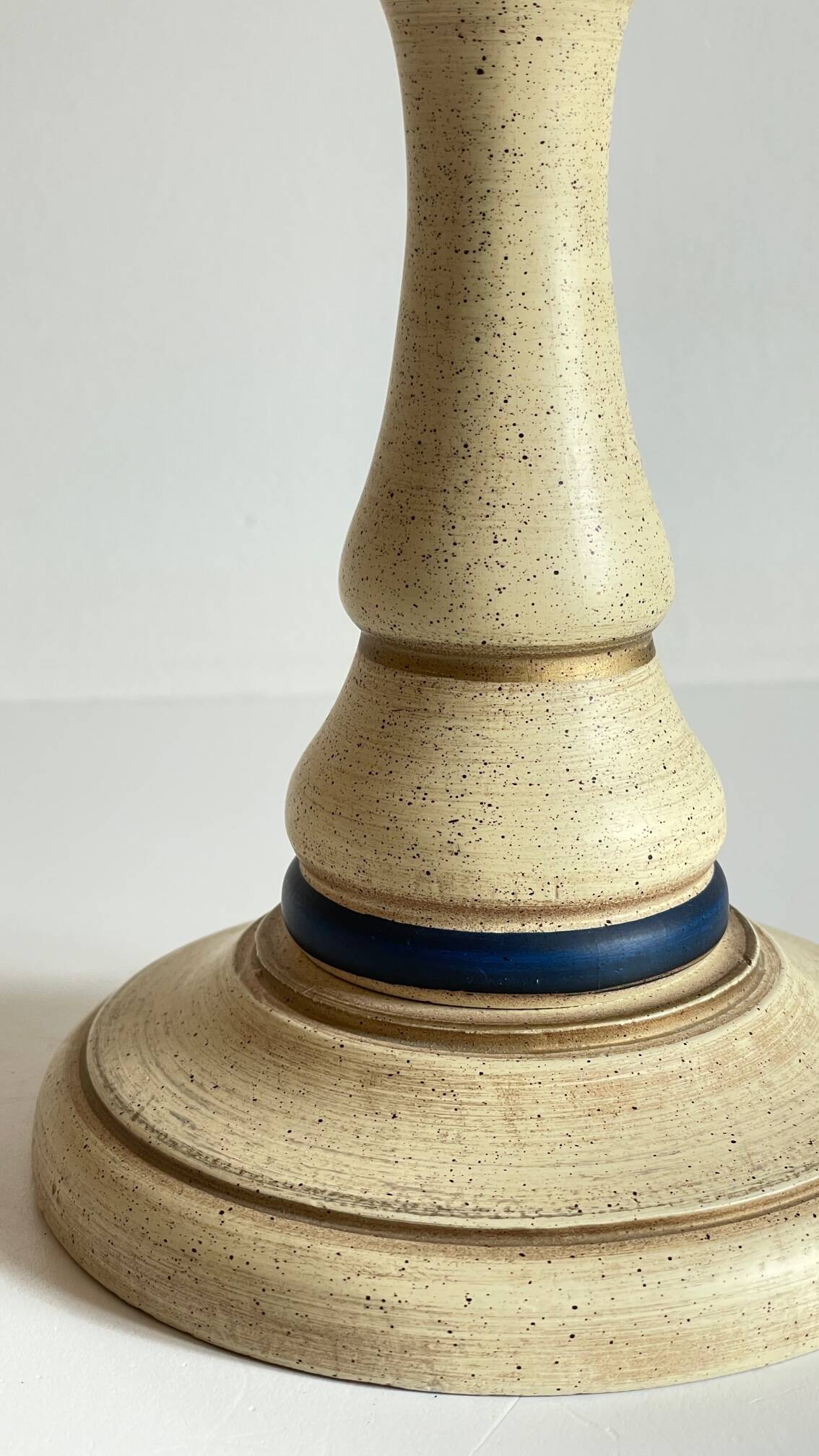 Wooden lamp in the style of a candlestick, 1990s/2000s