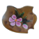 Ceramic butter dish with floral motif, signed Poët-Laval