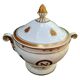 Soupière porcelaine Empire époque Napoléon Ier décor d'abeille dorée