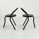 4 chaises en métal postmodernes, 1980