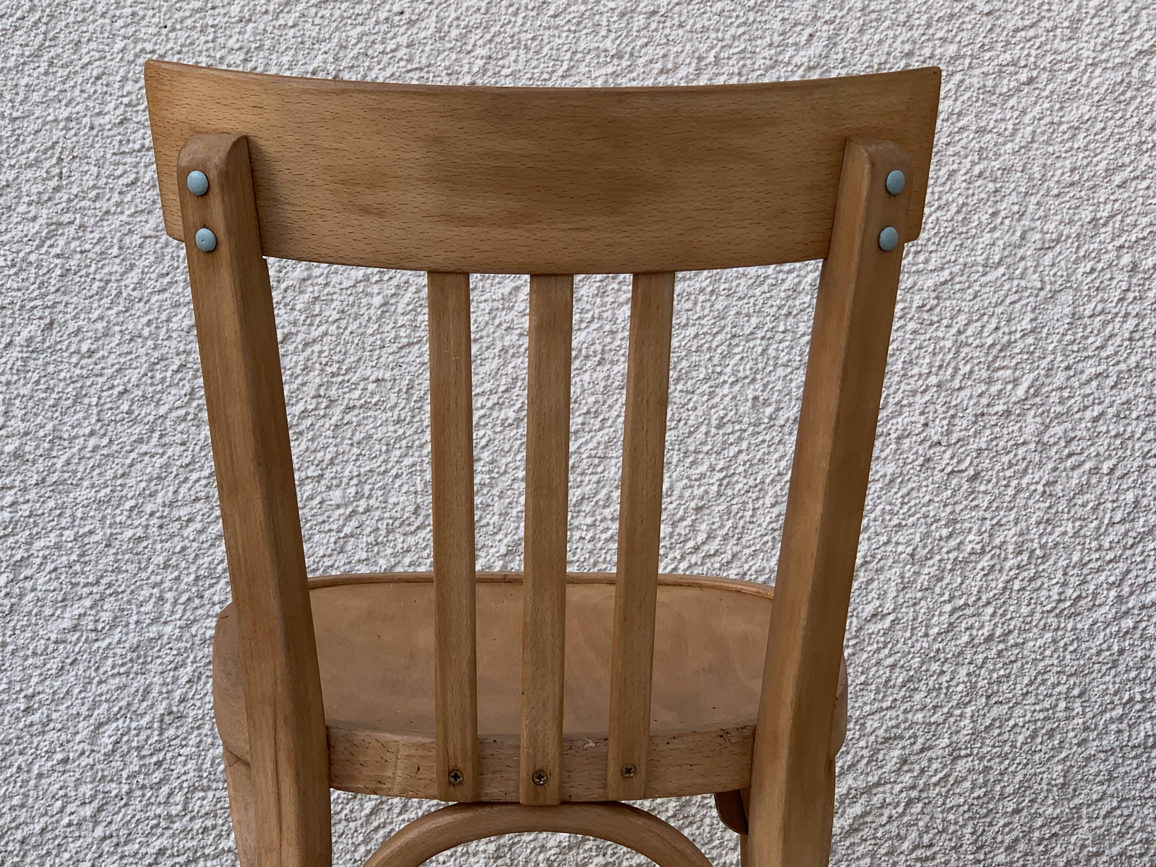 Vintage desk compass feet 1950 and its Baumann chair