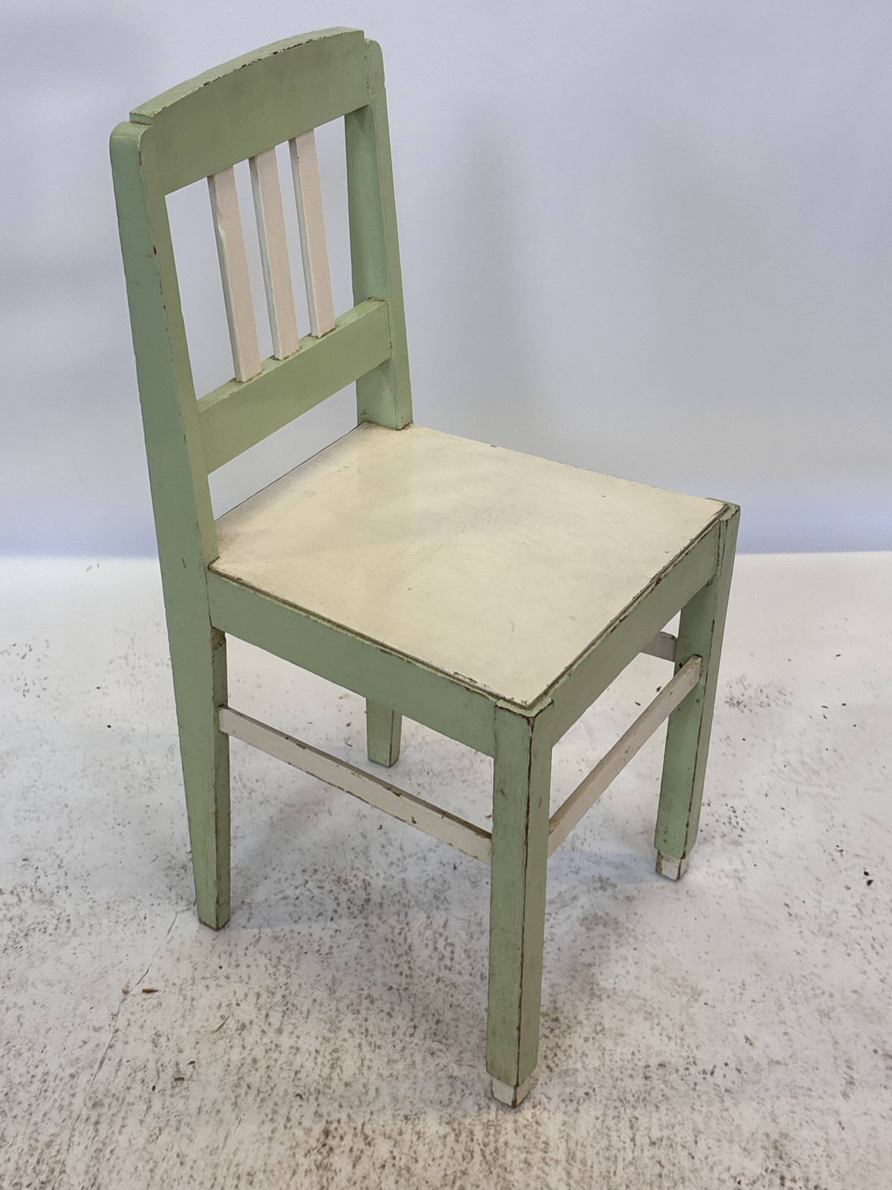 Chaise Art Déco vintage, style de design minimaliste, bois "de stijl"