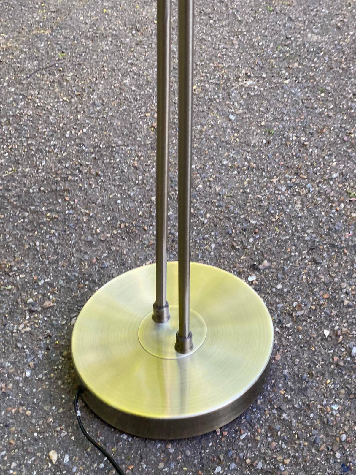 Dunakeszi vintage double floor lamp in chrome steel with reading light