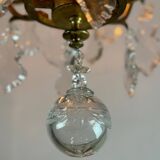 Louis XV style cage chandelier in gilded bronze decorated with tassels circa 1920