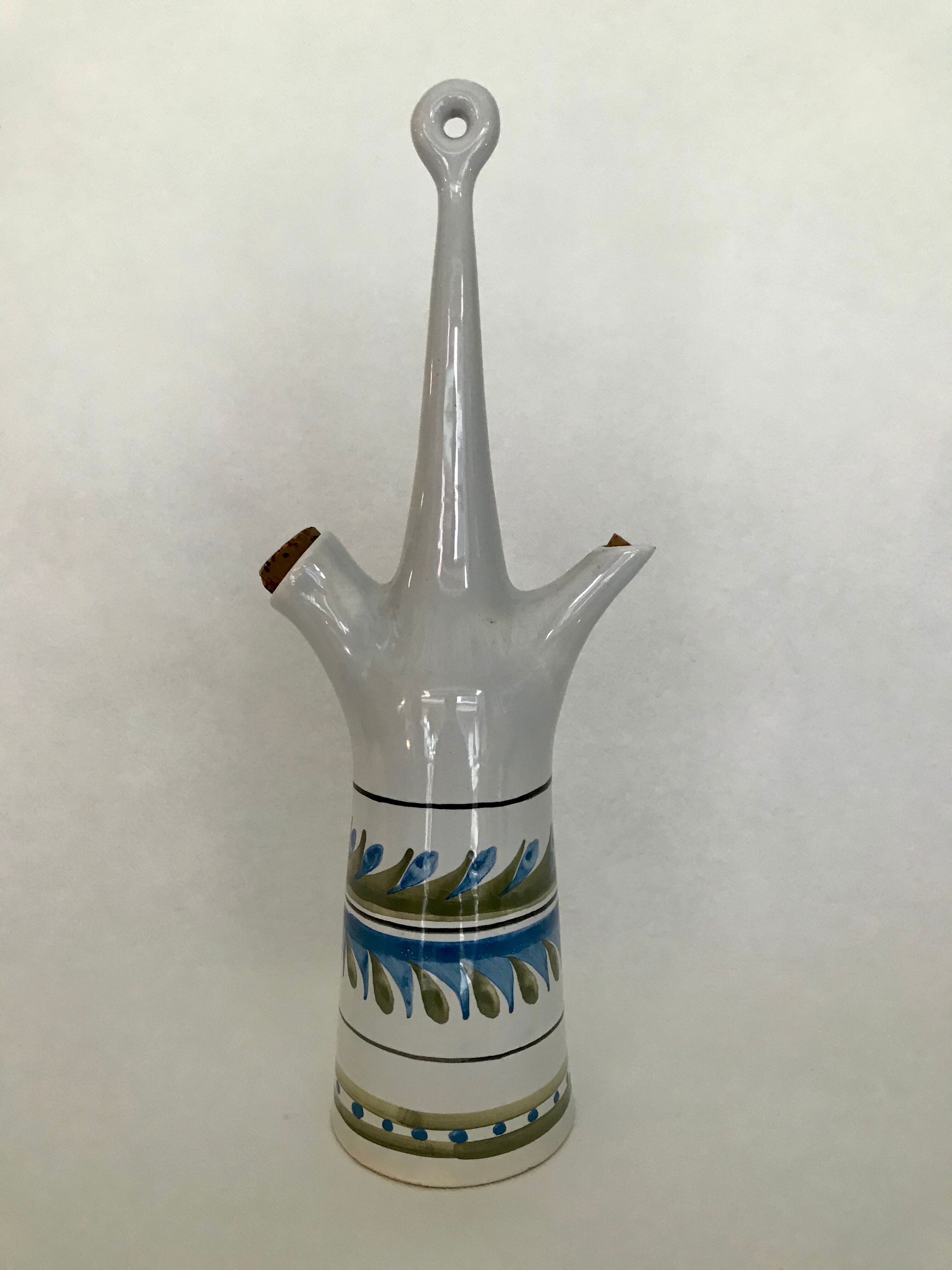 Roger Capron ceramic bottle in Vallauris