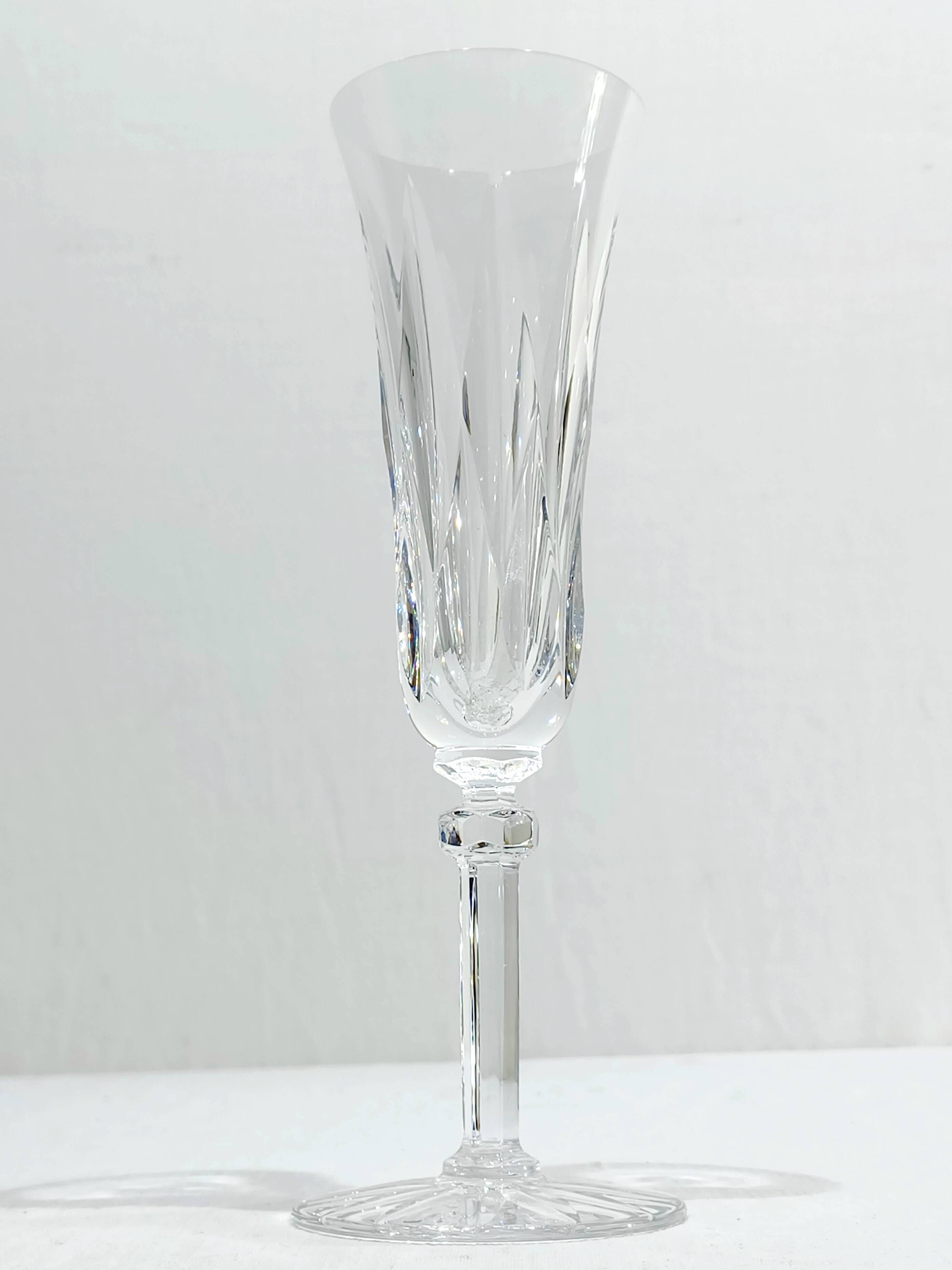 Saint Louis – 10 champagne flutes in crystal, Provence model