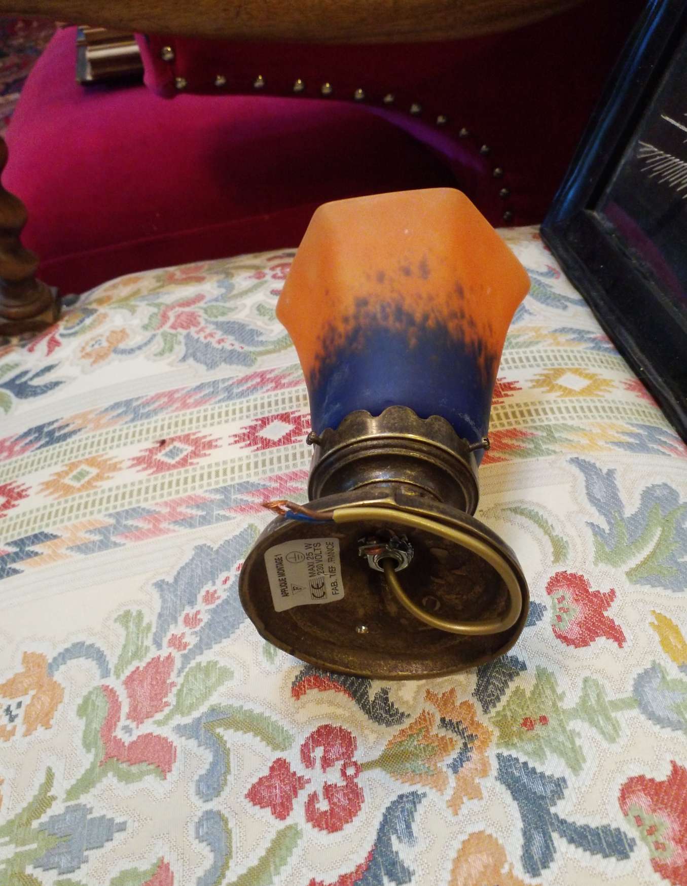 Glass paste ceiling light