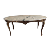 Coffee table in marble gold metal