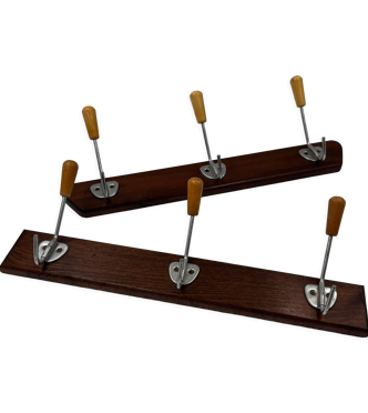 Duo de portemanteaux en bois
