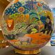 Colonial Round Vase Enamels of Longwy