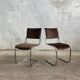 Paire de chaises chromées vintage 1970
