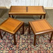 Set of 3 nesting tables in teak from the 1970s.