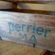 Wooden advertising perrier