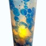 Vintage 1970s bubble patterned resin cylindrical lamp in perfect condition