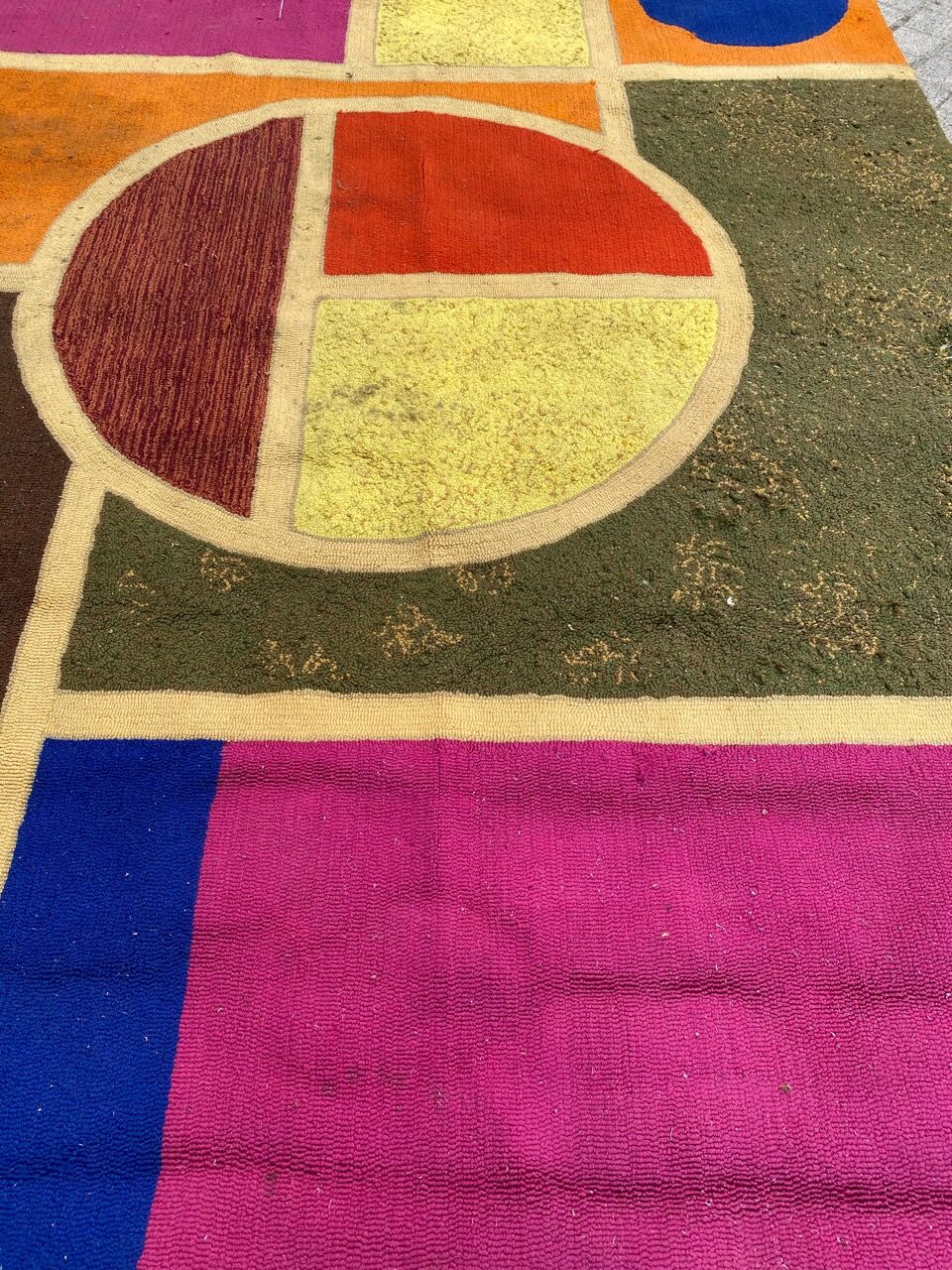 Tapis moderne polonais signé Tufté main 198x360 cm