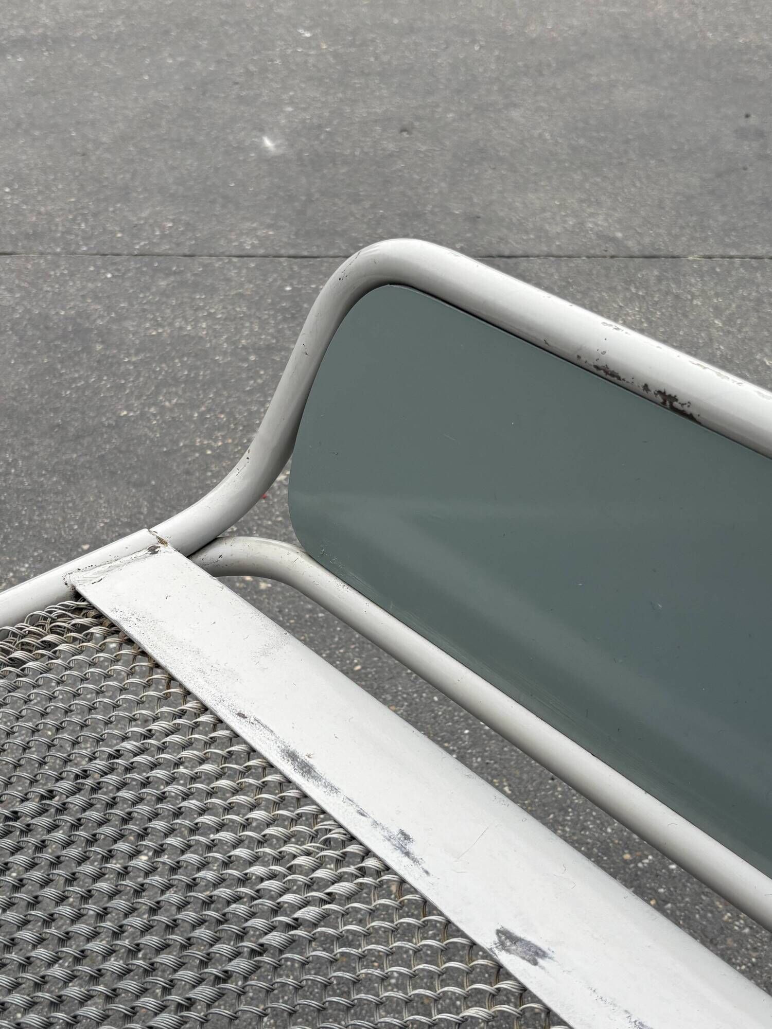 Vintage daybed 1960s minimalist metal from the Netherlands design