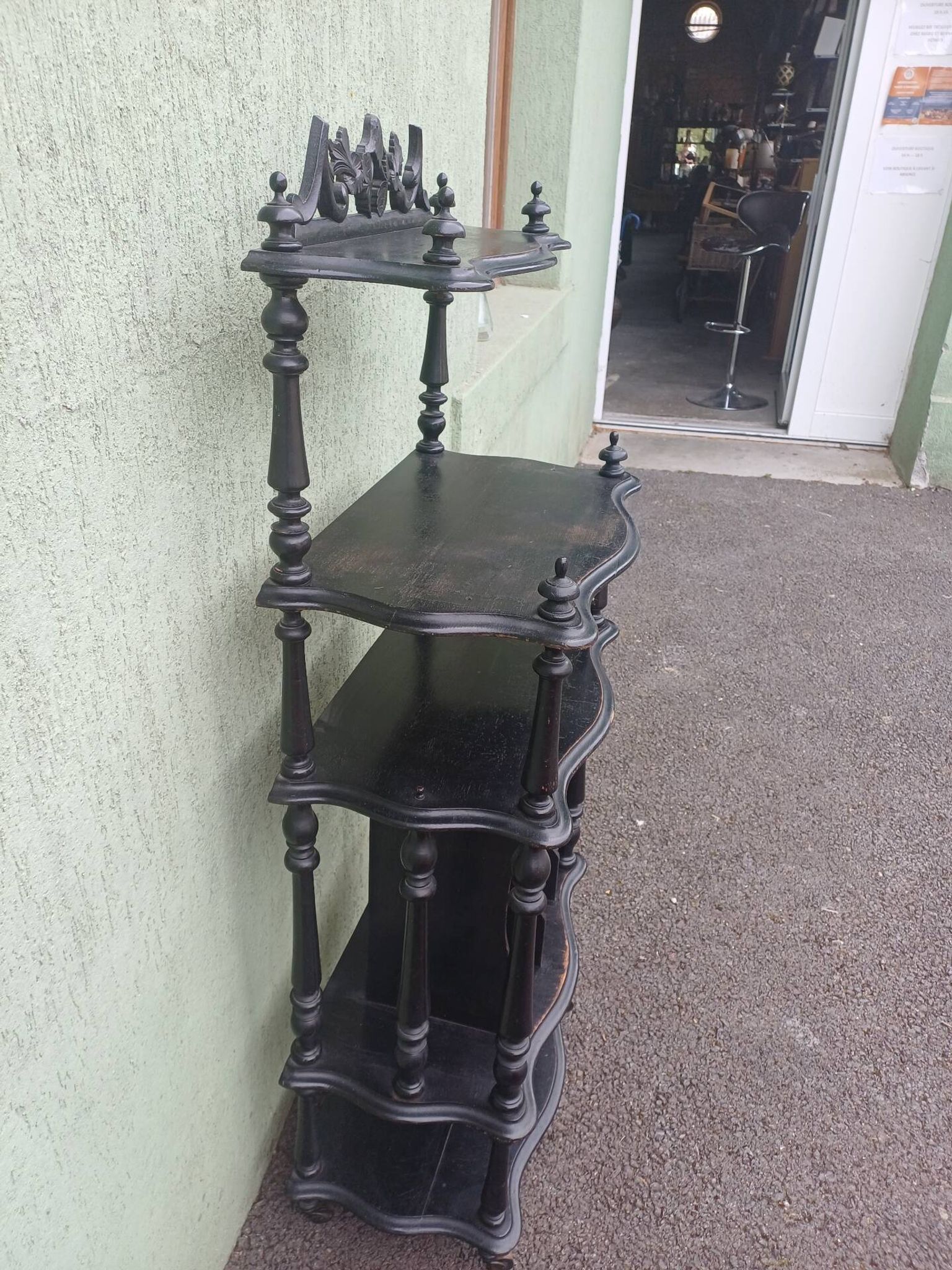 Black wooden Napoleon III shelf
