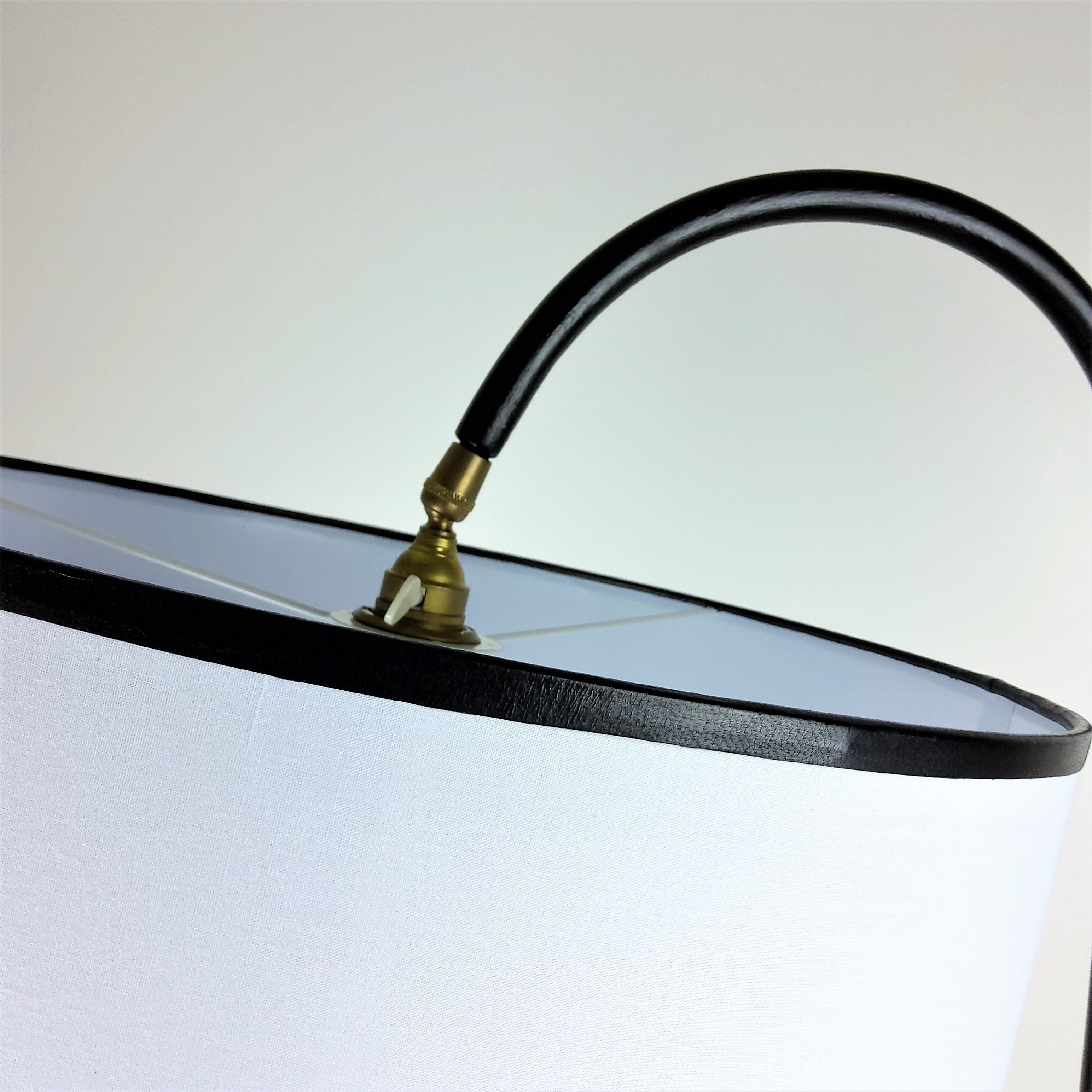 Vintage black metal lamp 1950