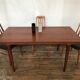 Authentic Scandinavian table teak design1950 1960 feet spindles