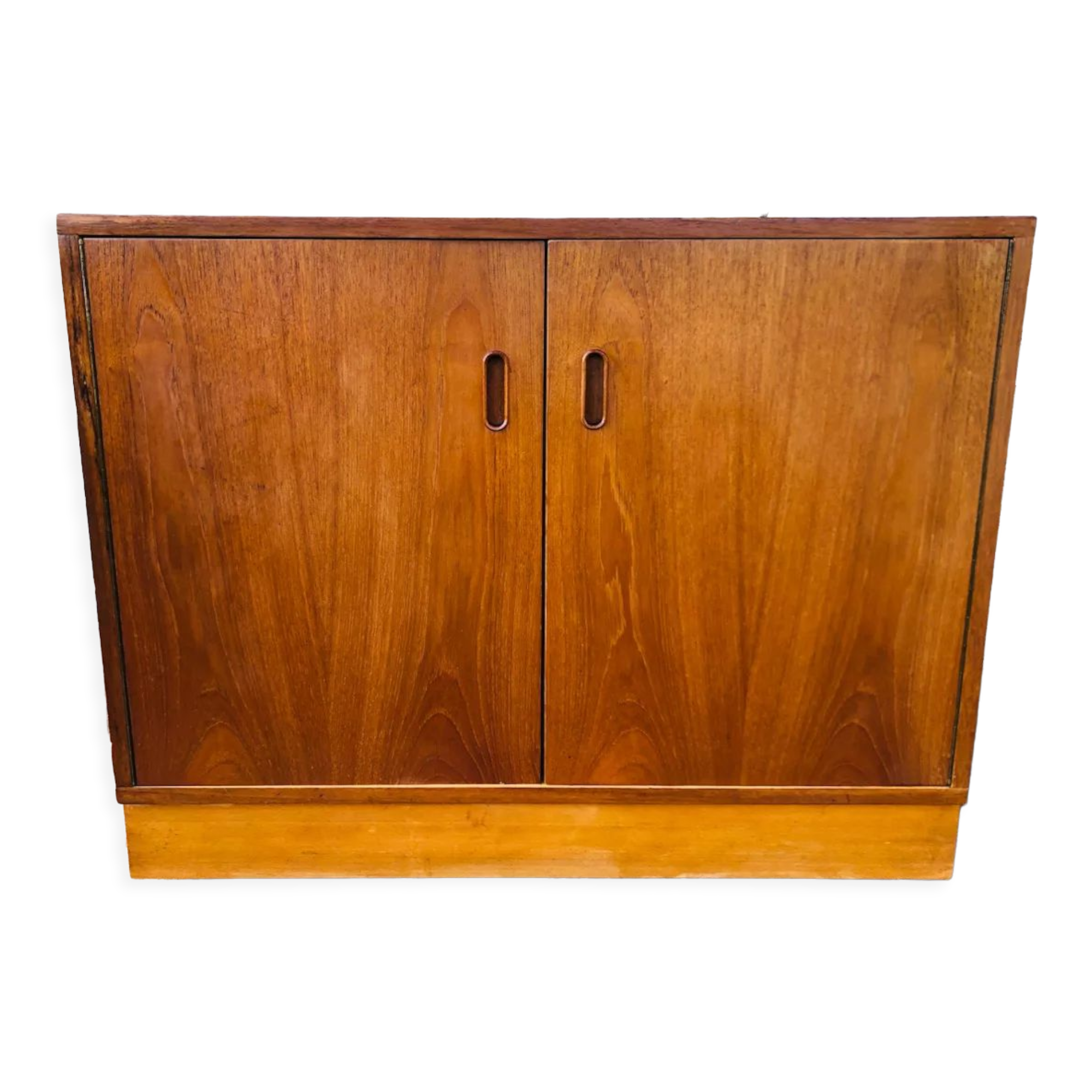 Low teak storage cabinet 60s