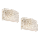 Pair of Murano glass wall sconces by Kaiser, Germany, 1970s.