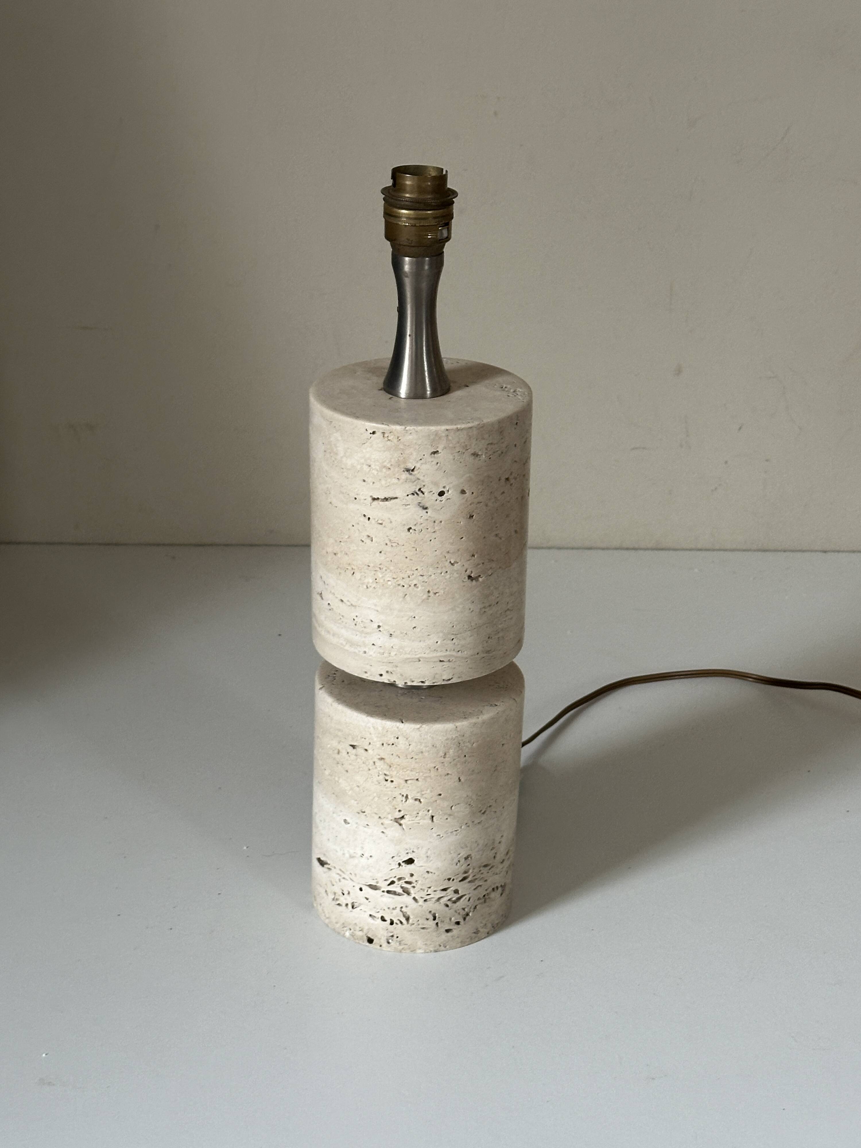 Vintage travertine lamp design 60s 70s