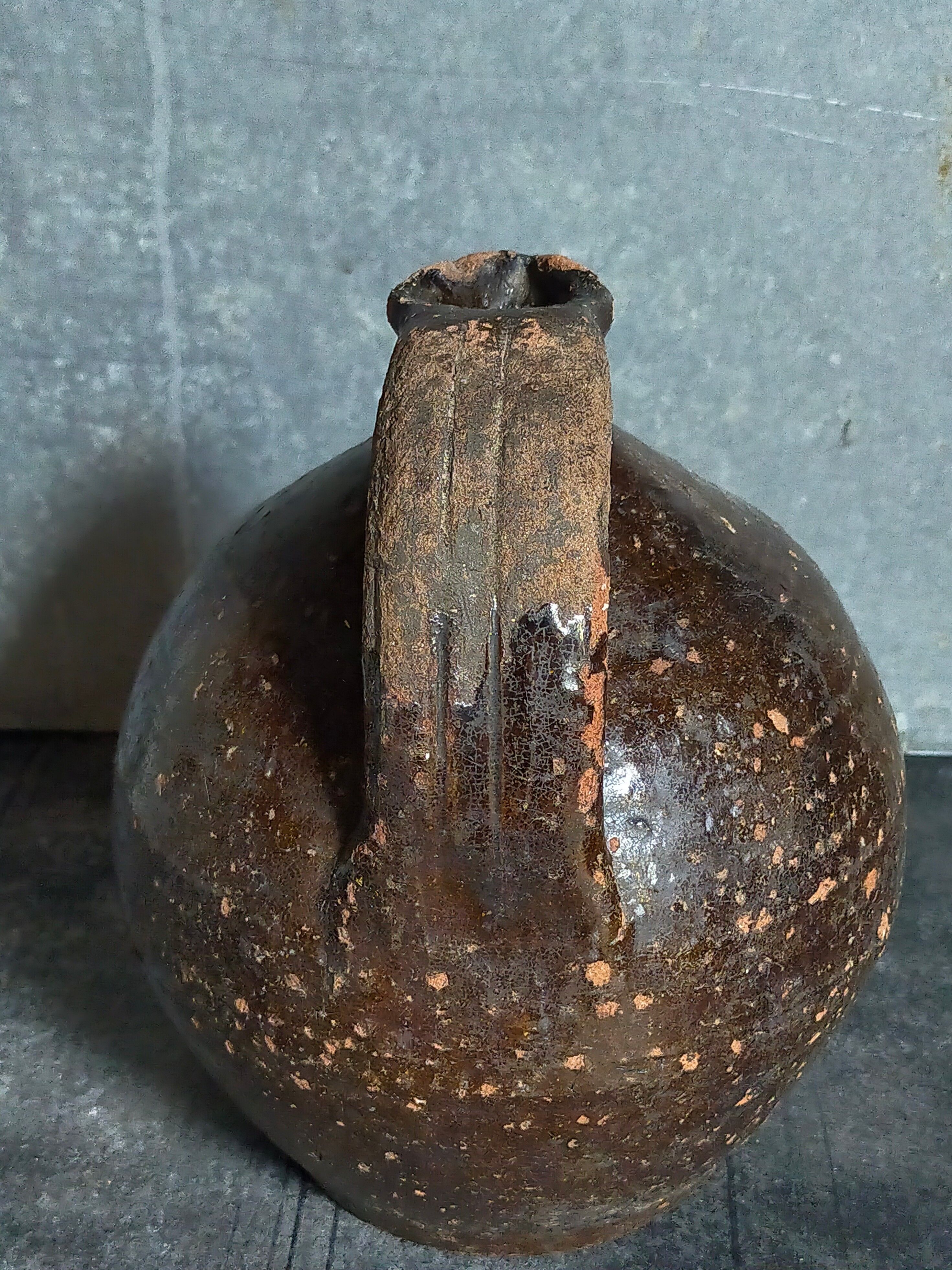 Poterie traditionnelle art-populaire terre émaillée XIXème