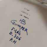 HB Quimper ceramic fruit bowl with beaded decoration