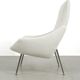 Vintage White Upholstered Armchair