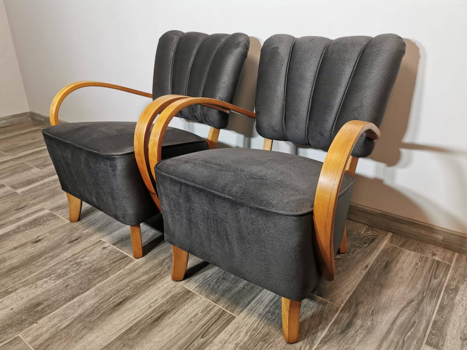 Armchairs by Jindřich Halabala, 1950s, Set of 2