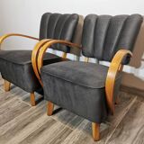 Armchairs by Jindřich Halabala, 1950s, Set of 2