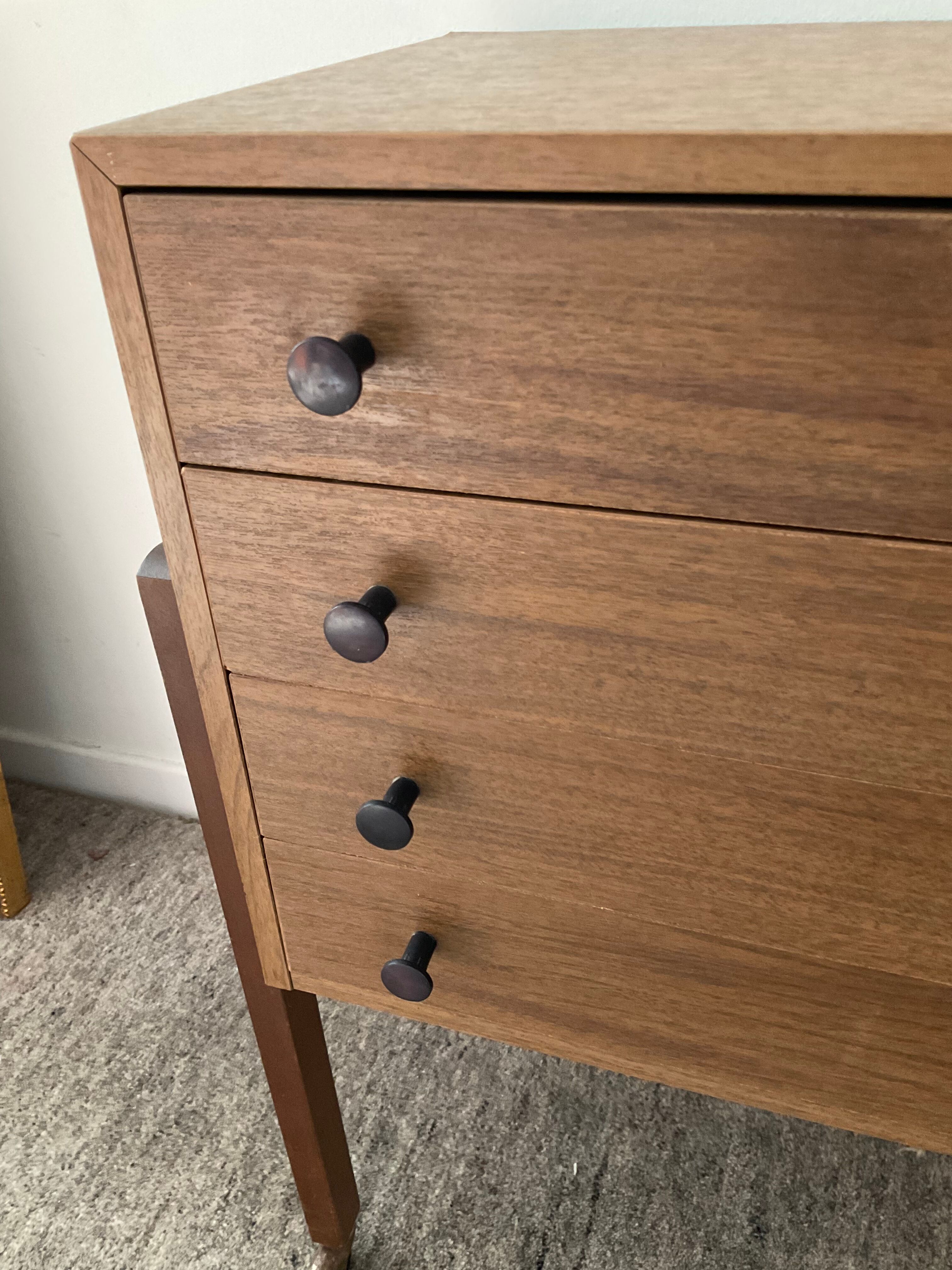 Meuble de métier vintage sur roulettes années 60-70