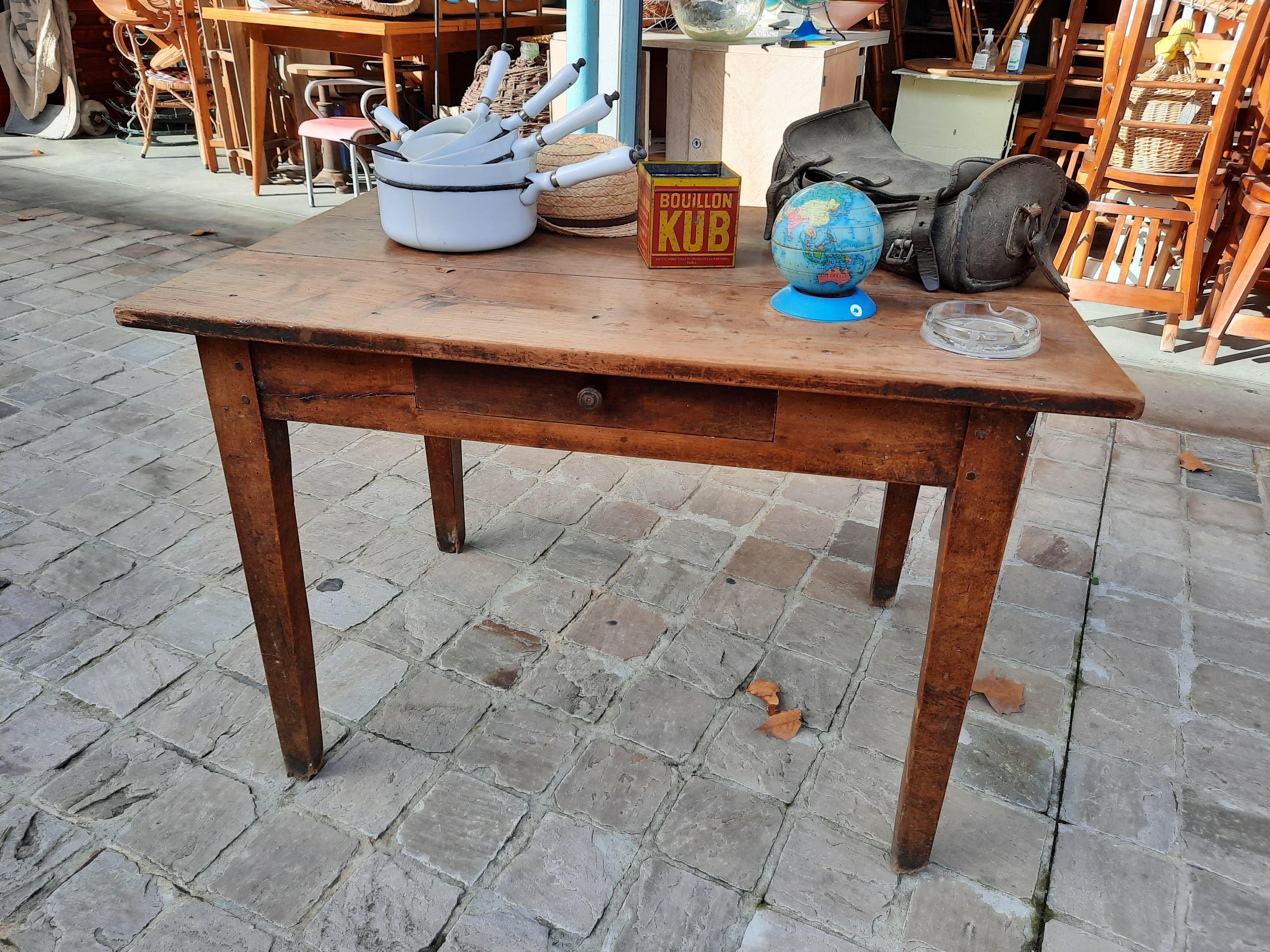 Vintage old farm table