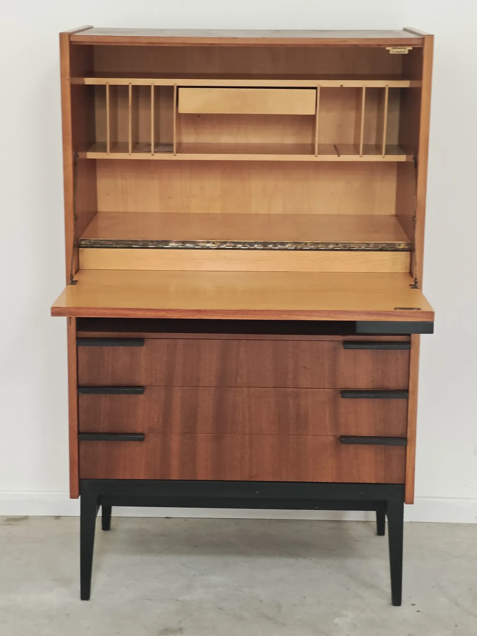 Wooden secretary by Frantisek Mezulanik for Up Zavody