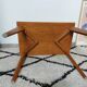 Table basse pieds compas bois