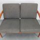 1960s Kai Kristiansen Paper Knife 2-Seater Teak Sofa , Denmark
