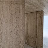 Italian travertine coffee table, 1980's